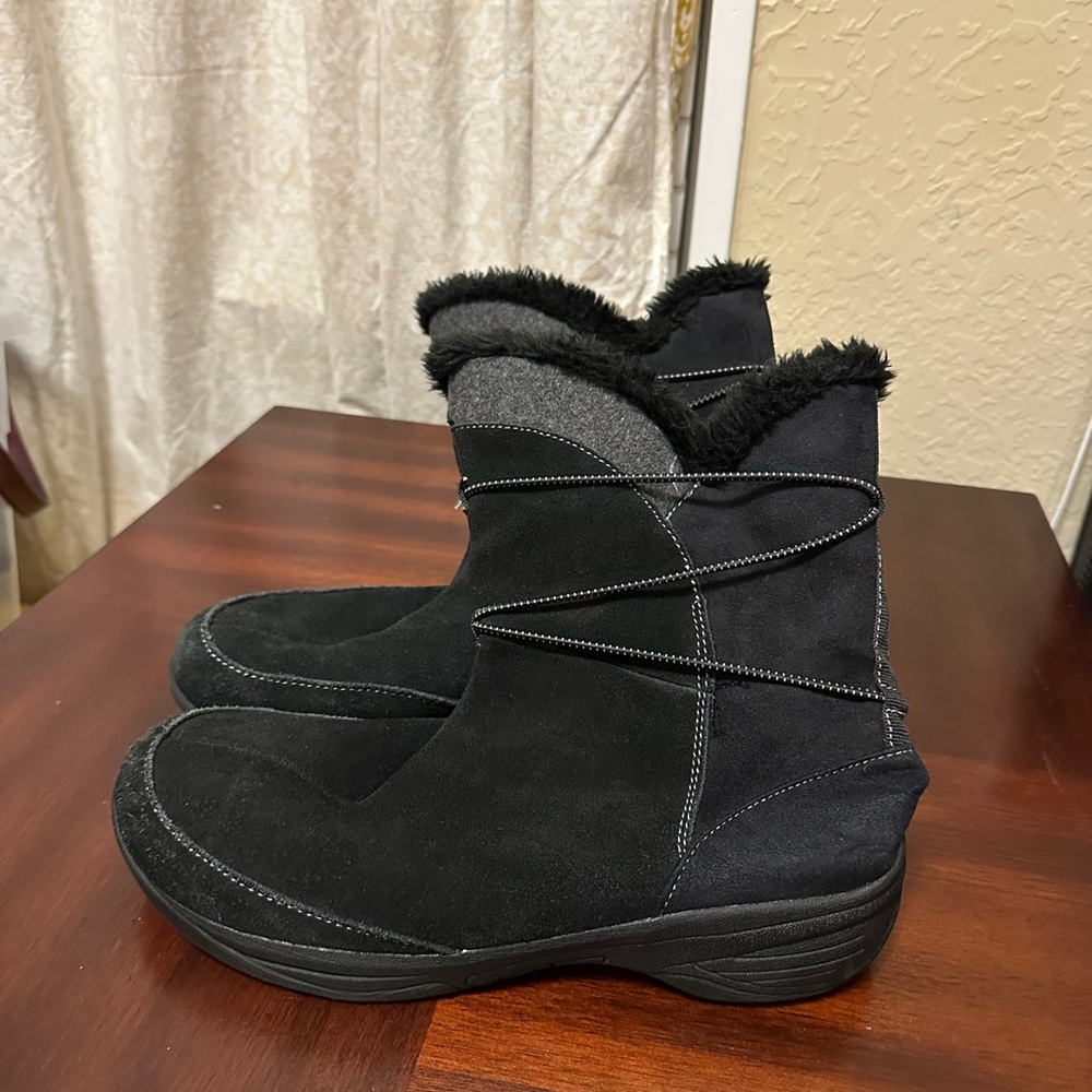 Women's Black Suede Ankle Boots